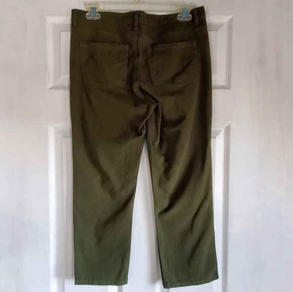 Karen Kane Green Capri Cropped Pants Ankle Zip Size 6 NWOT - Picture 2 of 13